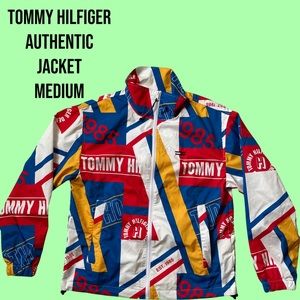 Mens Medium Tommy Hilfiger Denim Windbreaker Jacket